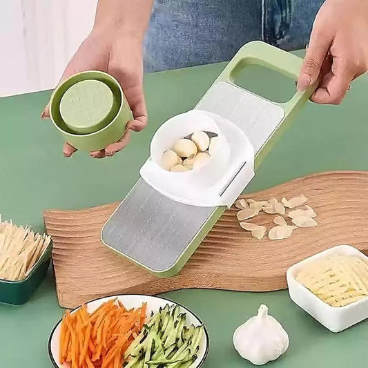 6 in 1 Slicer & Grater with Safety Holder & Extra Sharp V Blade